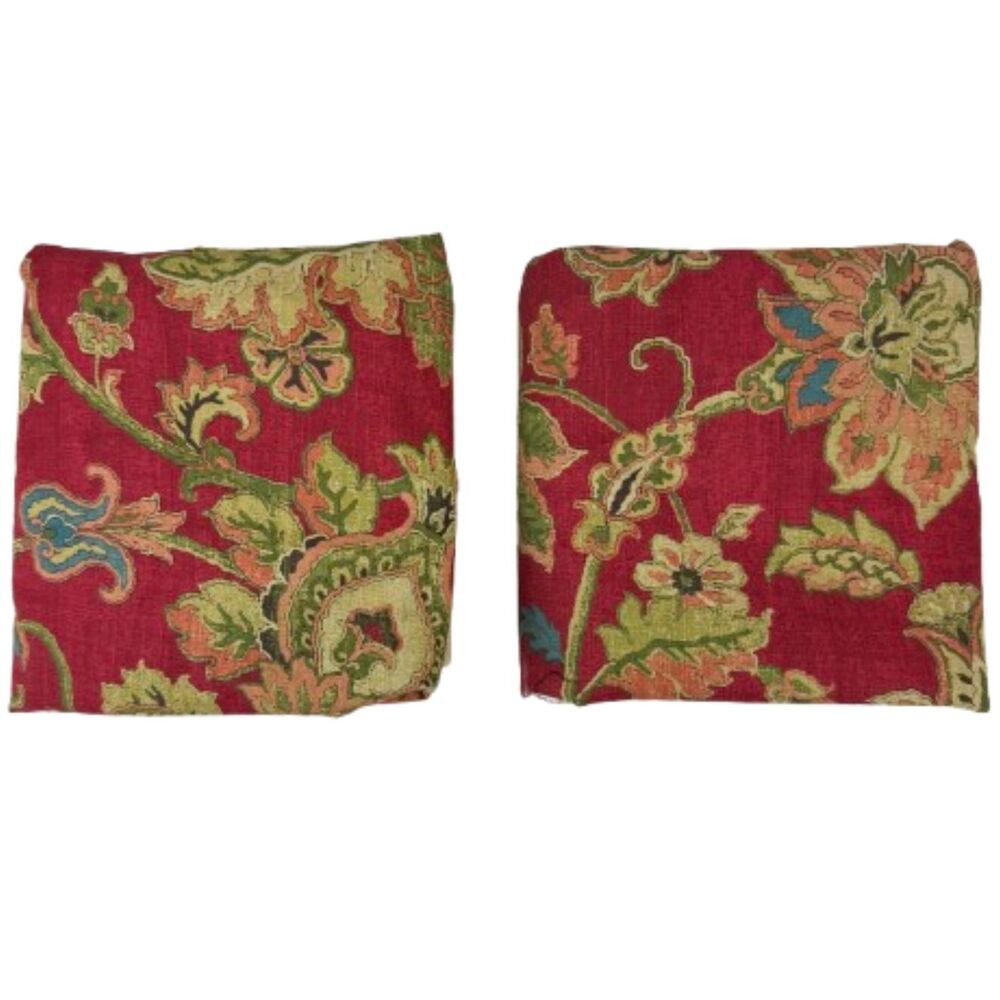 Chaps Ralph Lauren Annabelle Floral Paisley Cotton Pillow Standard Shams Red